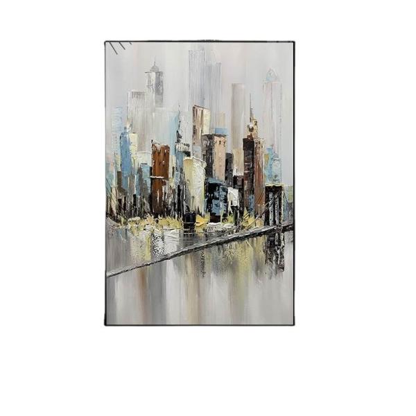 Style moderne Peinture à la main pure Peinture à l'huile au couteau colorée Peinture sur toile pour la décoration du salon Texture abstraite Peinture murale