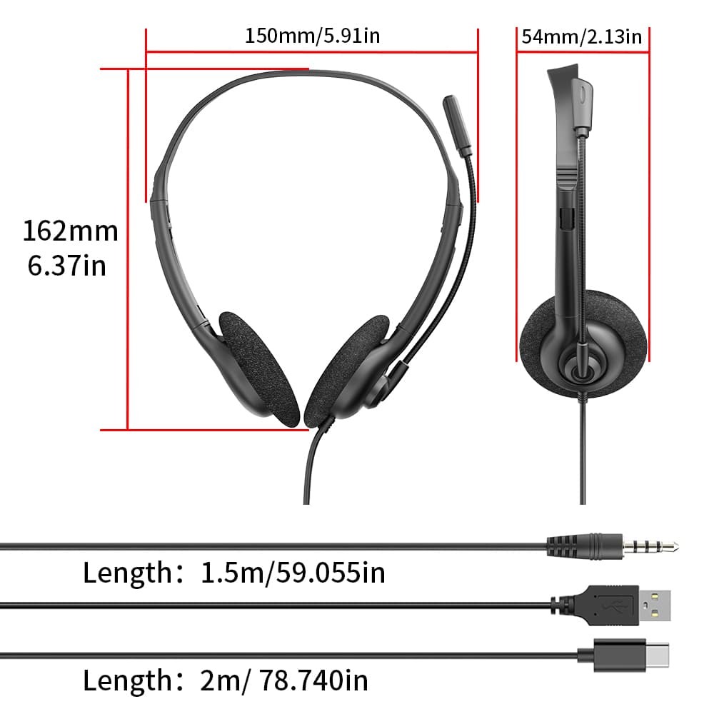 JTY-0123 Colorful Wired Head Mounted Telephone Headphones with Foldable Microphone Lightweight Online Learning Office Headphones Support Logo Color Plug OEM/ODM Private Model Customization