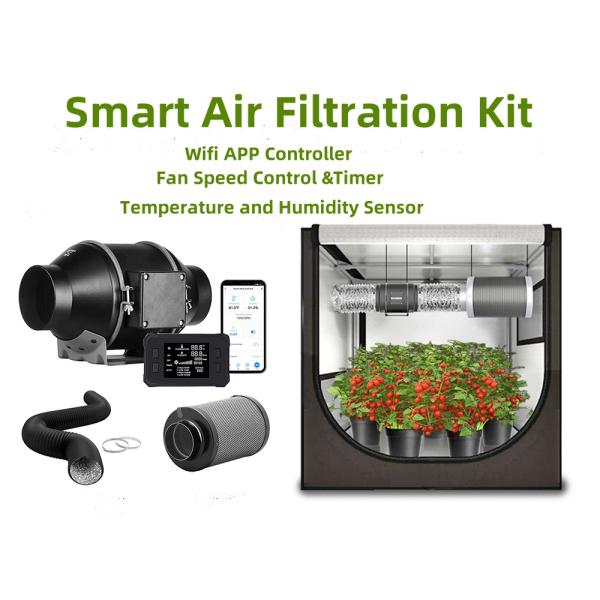 3 Plants Growzelt Complete Kit 300W Samsung LM301H EVO Pflanzenlampe Led Vollspektrum For 60x120cm Grow Box Se