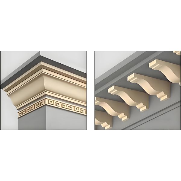 Antique Design Polyurethane Corbels Film Coated For Wall Ceiling