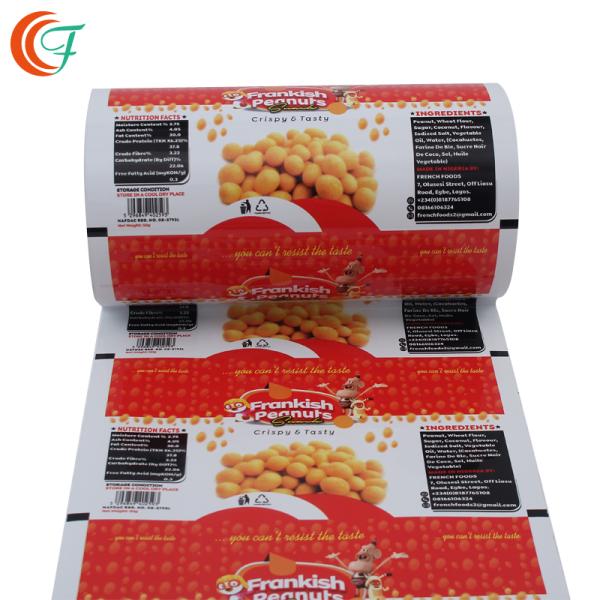 Печатание качества еды влагостойкого пластикового крена фильма закуски фасоли арахиса упаковывая упаковывая гибкое