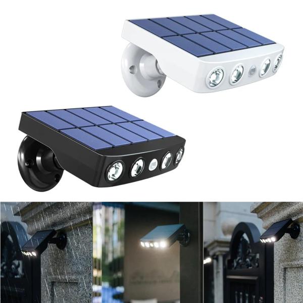 100lm/w Iluminación solar de pared 5V Lámparas de calle LED exteriores Impermeable Construido en sensor de cuerpo humano PIR