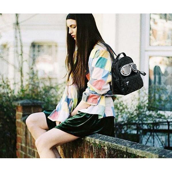 2016 new Backpack female Korean fashion personality solid color glasses bags