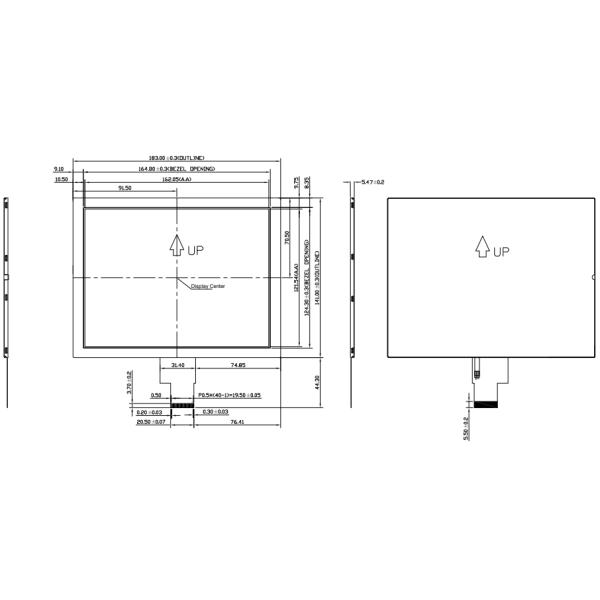 8.0 Inch High Brightness Industrial LCD Panel For Medical Controls