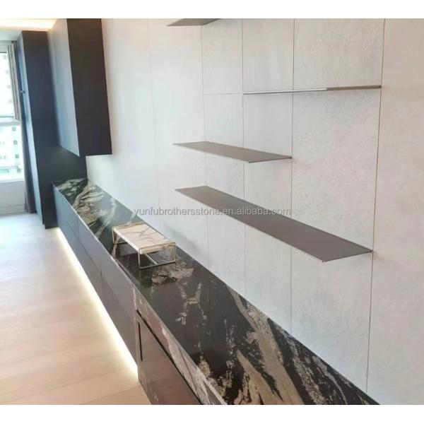Chinese Granite Luxury Kitchen Countertop with Polished Black Gold Stone