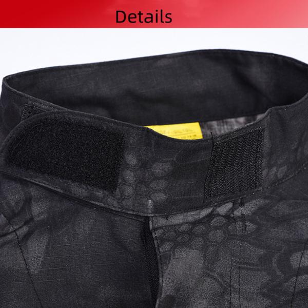 Black Python Camo Uniform Military Camouflage Suits 35% Cotton Police Camouflage Uniform