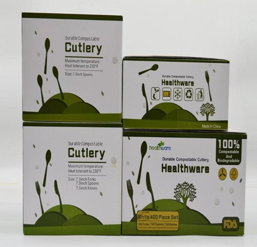 Convenient and Eco-Friendly CPLA Cutlery Set for Everyday in Restaurants