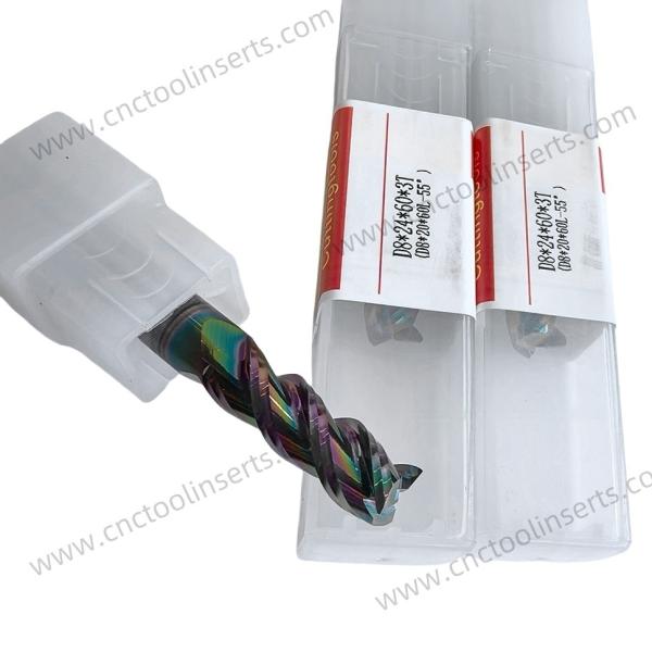 Milling Cutter, End Mill，CNC Insert, PVD Coating, Model D8*24*60L-55°,Machining of Planes, Steps, Grooves, and Contoured Surfaces​