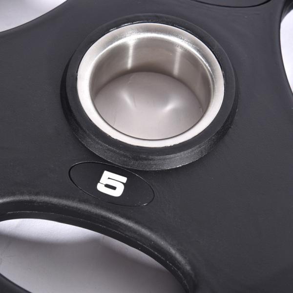Non Slip 3 Grips Fitness Weight Plates 2 Inch Hole With Solid Steel Insert
