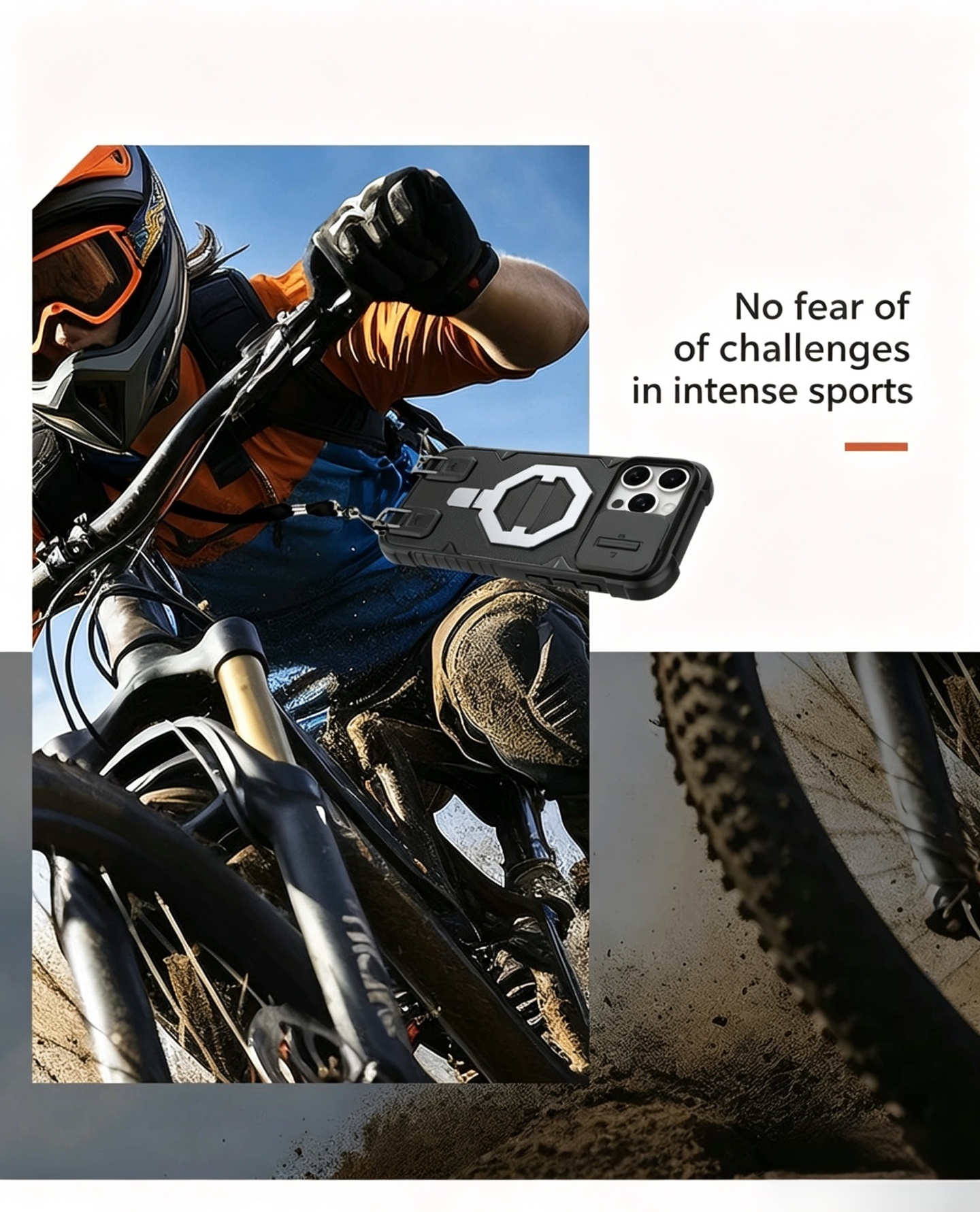 Rugged Outdoor Phone Case with Industrial-Grade Shockproof Protection, Magnetic Kickstand, and Lanyard Hole