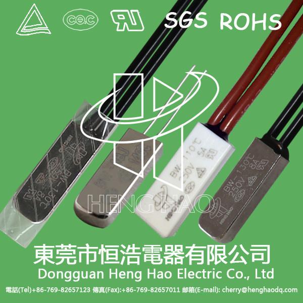 Fan Motor Use Bimetal Thermal Protector Auto Reset RoHS Certificated