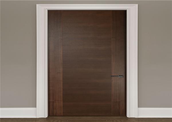 Hollow Wood Composite Door Interior Groove Flush Door Steel MDF Inward Opening