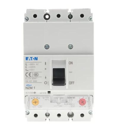 Interruptor de circuito de caja moldeada de Eaton MCCB serie NZMN1 NZMN1-A125 con voltaje nominal de corriente continua de 750V