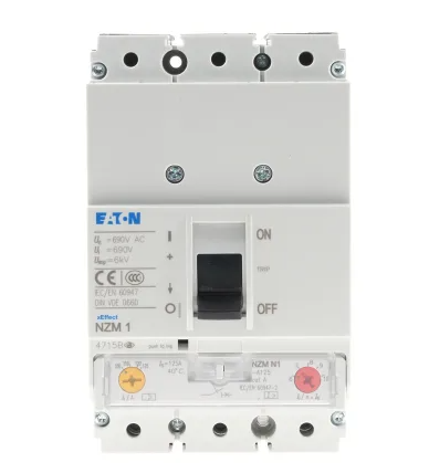 Eaton MCCB molded case circuit breaker NZMN1 series NZMN1-A125 rated DC voltage 750V