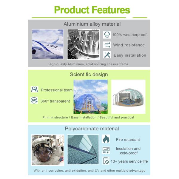 Подгонянный шатер пузыря пикника практичности шатра пузыря иглу сильный