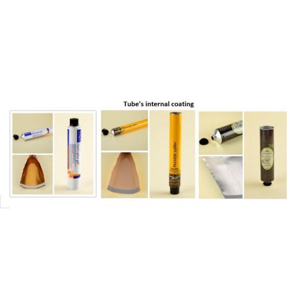 Hair Color Cream Aluminum Empty Cosmetic Tubes 30ml With Black Octagonal Cap