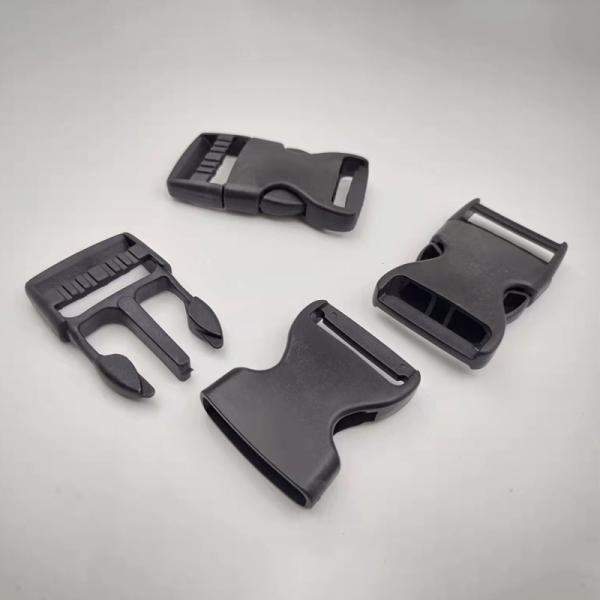Adjustable Webbing Strap And Buckle 50 Mm Black Plastic Buckle For Backpacks Plastic Strap Buckles
