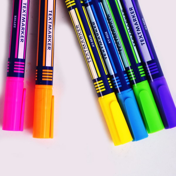wholesale cheap price office and school stationery highlighters with chisel tip