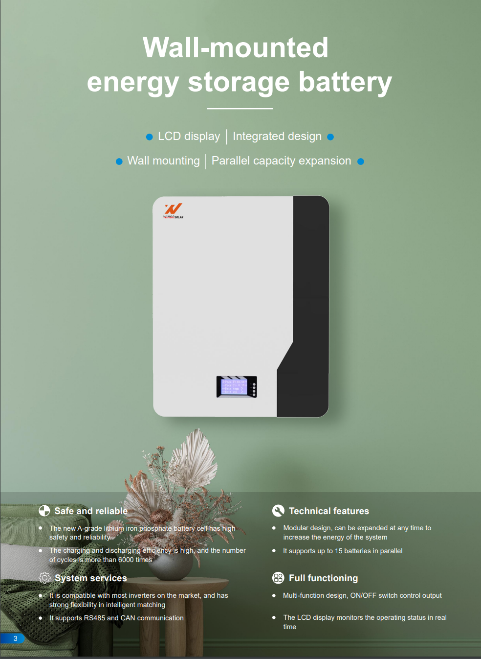 Growatt 220V 3500W 5000W Off-Grid Single Phase Inverter Low Voltage Battery 48V/51.2V 100Ah 5kWh Lithium Battery