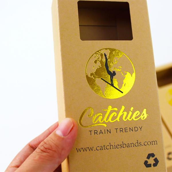 Ecological Square Sliding Kraft Packaging Box With Windows