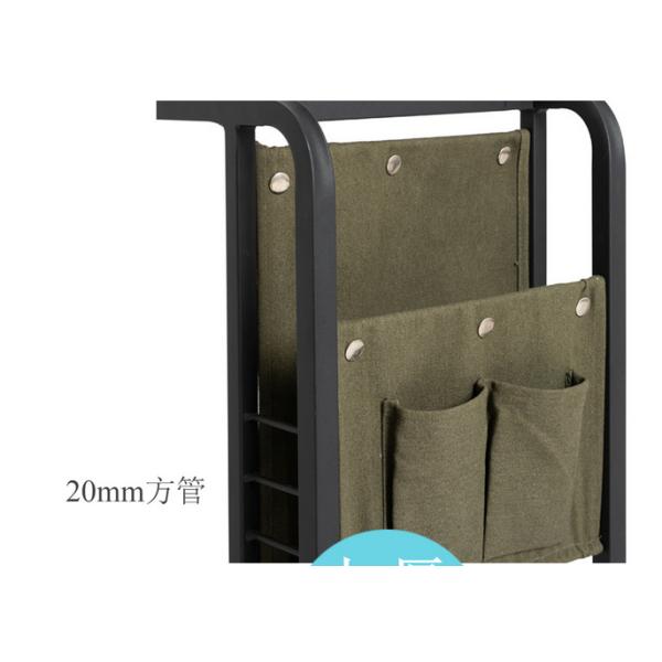 Wood Top 45cm Length Portable Folding Laptop Desk Detachable Metal Frame