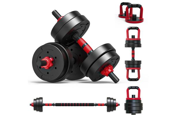 2 In 1 10kgs Dumbbell Barbell Sets Fitness Strength Training Cement