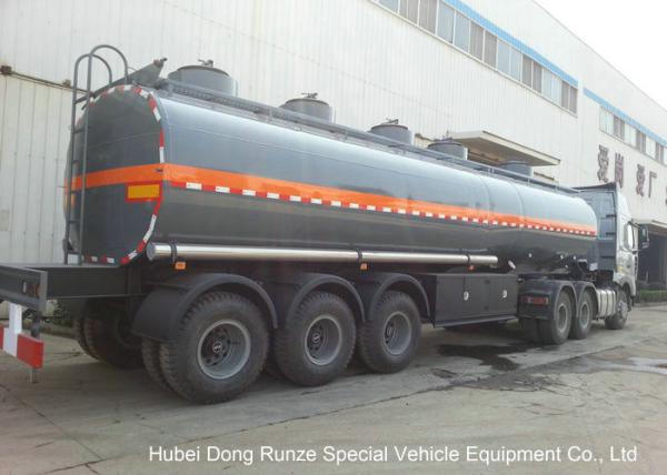 30-45CBM Chemical Tanker Truck 3 Axles For Hydrochloric Acid , Ferric Chloride Delivery