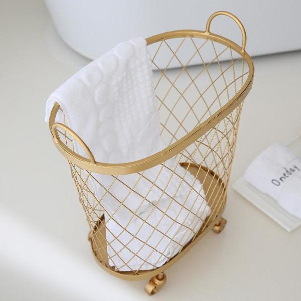 Nordic Rustproof H42.5CM Steel Laundry Basket