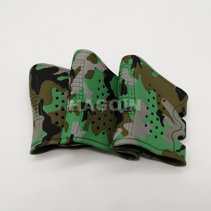 Camouflage Silicone Rubber Grip Customized Color Green Rubber Grip Sleeve