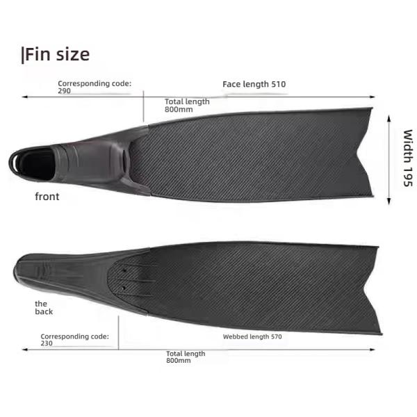 Anti Slip Adult Size Silicone Diving Fins For Scuba And Water Sports