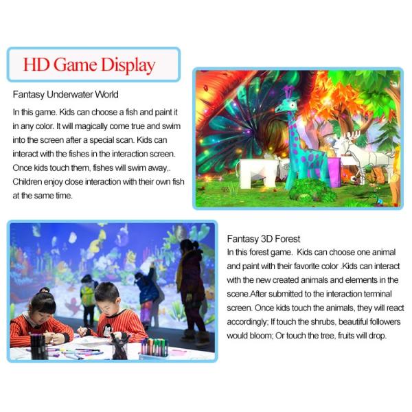 AR Interactive Projector Games For Painting Magic Forest 1-8 Players Scanner