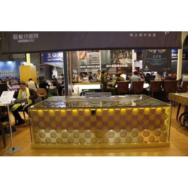 стиль прямоугольника таблицы гриля теппаньяки оборудования гостиницы 2400mm япон