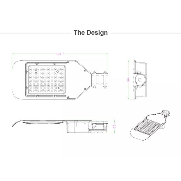 Water Resistant Solar Panel Street Light -20 - 60℃ Working Temperature