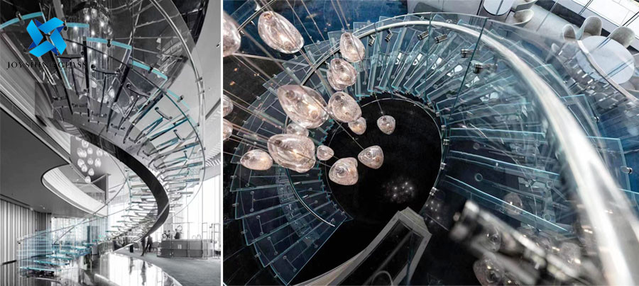 Spiral glass staircase pictures Решения для стеклянных лестниц
