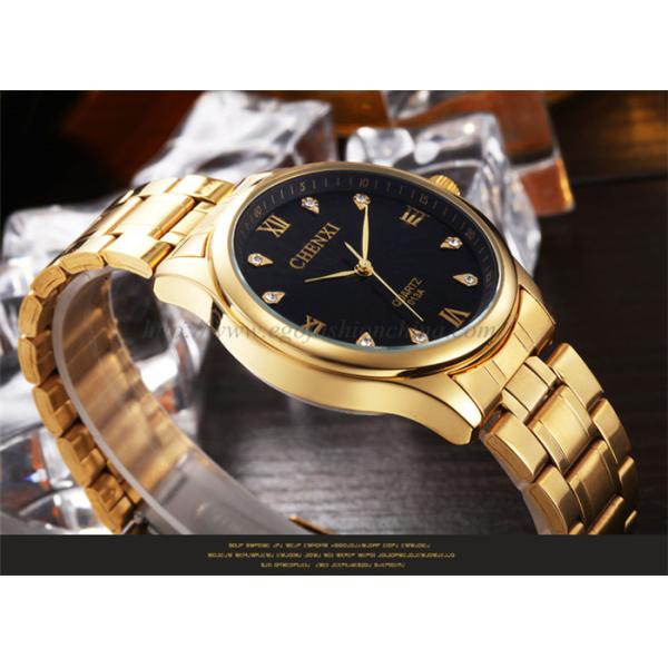 013 Full Gold Stainless Steel Watches Man Watch Quartz Watch Casual Dress Watch Roma Watch