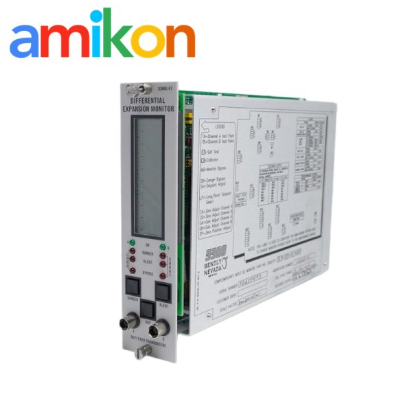 Bently Nevada 3300/47 Differential Expansion Monitor with Complementary Input Programmable Alarm Setpoints and API 670 Compliance