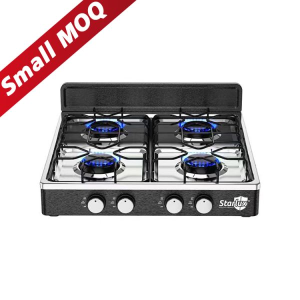 Kitchen Stainless Steel Gas Stove Supplier Portable Four Burner Gas Cooker Camping Appliances