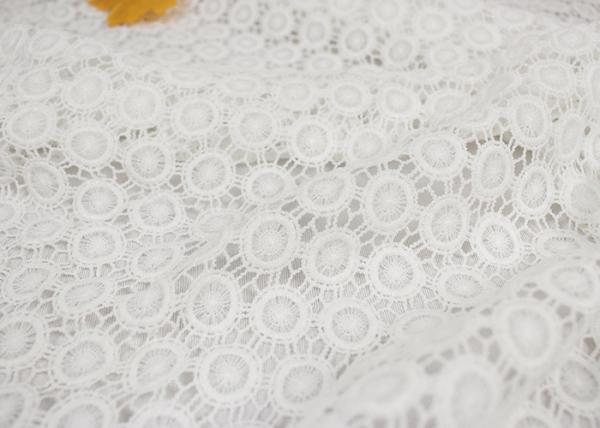 White Chemical Water Soluble Guipure Lace Fabric By The Yard For Party Sexy Dress