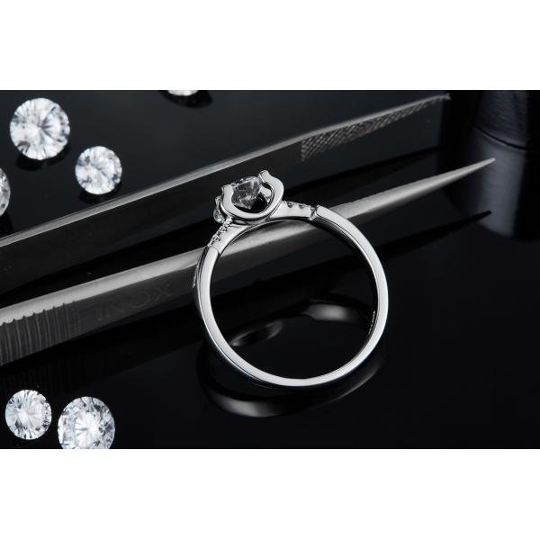 Обручальное кольцо Sytle белого диаманта Moissanite минималистское изготовленное на заказ для женщин