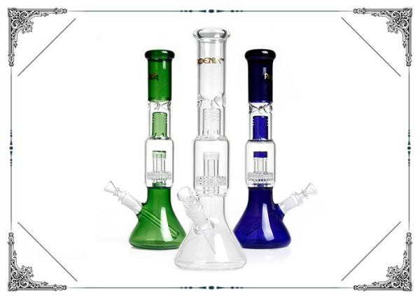 Tyre Percolator Glass Beaker Bong With Splash Guard Bongs Smoking Water Pipe 14 Inches