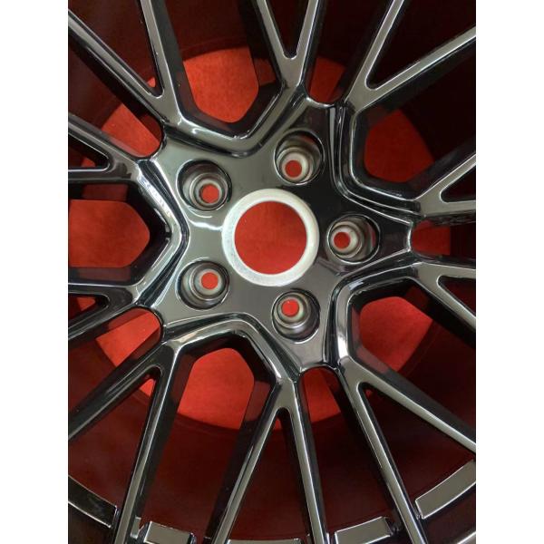 ET46 9.5J 21 Inch Black Alloy Wheels Rims For Porsche Multi Spokes