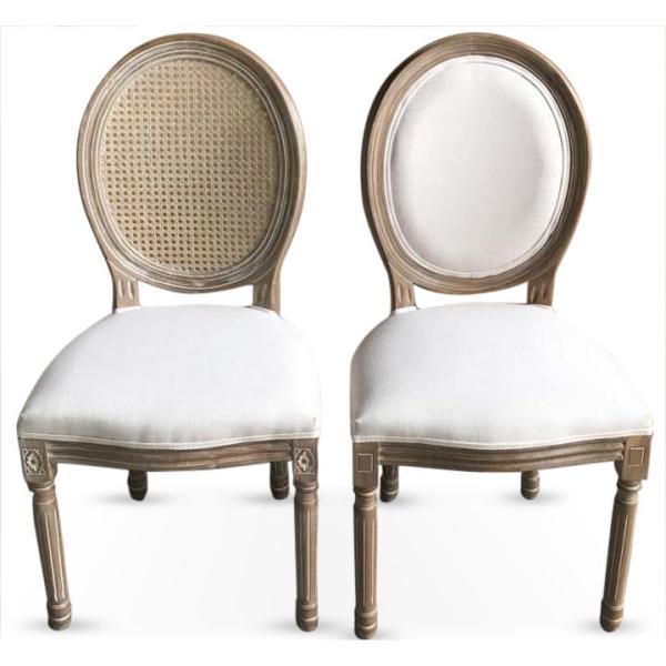 Círculo alugado Cane Back Wooden Louis de Hall Wedding Banquet Chairs For 50x55x91cm