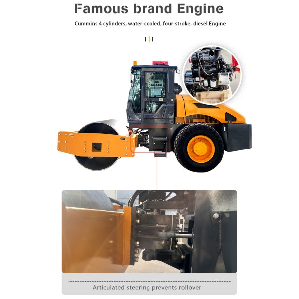 Double Drum Vibratory Old Used Road Roller  Heavy Duty Compactor
