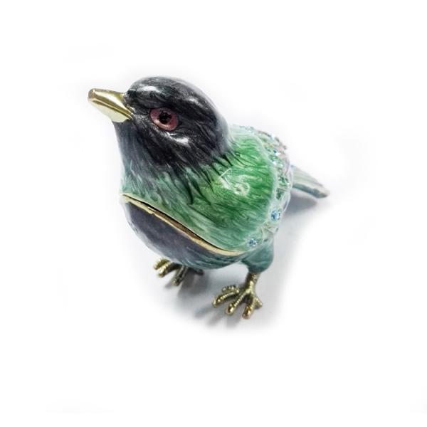 Animal Bird Trinket Box Animal Jewelry Box Blue Bird Metal trinket box