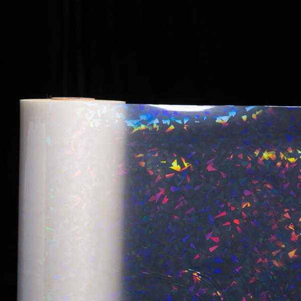 Film holographique thermique transparent BOPP de haute qualité avec motif cœur pour l'emballage, l'artisanat et les applications décoratives