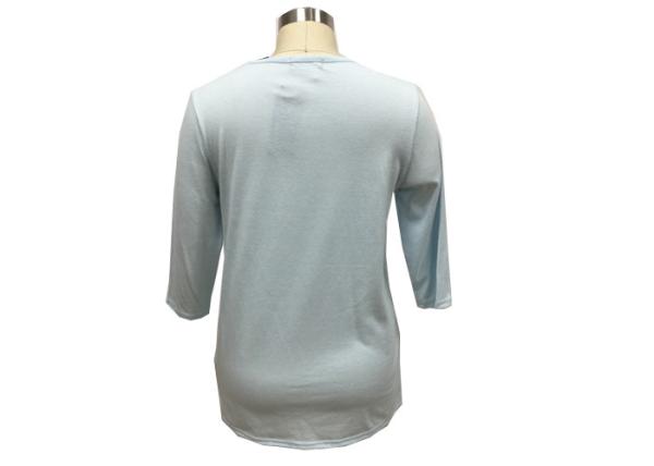 Ladies Casual Wear  3/4  Sleeve  / Ladies  Softness T Shirt  Big Printing In Front