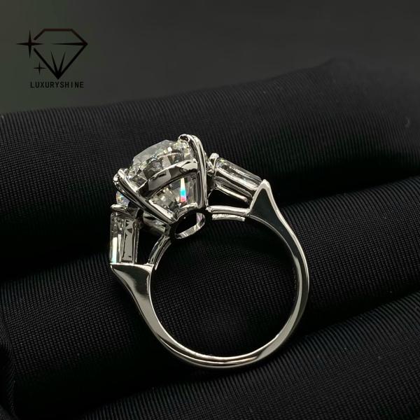 Luxuryshine Ovale coupé VVS/VS Laboratoire Diamant 10CT Solitaire Ring 18K or massif bijoux personnalisés avec certificat IGI