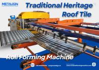 Traditional Metal Roof Tile Roll Forming Machine With Hydraulic Punching And Auto Stacker