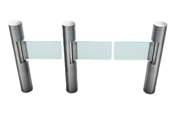 DC24V Cylinder Swing Barrier Gate 10mA RFID Auto Synchronized