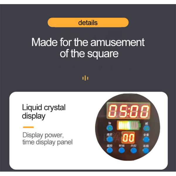 New Square Park Small Amusement Equipment Battery Ca Coin Operated Robocop